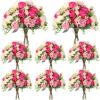 imageGeosar Artificial Peonies Silk Flowers Fake Peony Bouquet Faux Peonies Flowers Bulk for Decoration Vase Florals Arrangements Wedding Home Party TableRose Pink Light PinkBright Color