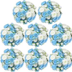 imageGeosar Artificial Peonies Silk Flowers Fake Peony Bouquet Faux Peonies Flowers Bulk for Decoration Vase Florals Arrangements Wedding Home Party TableRose Pink Light PinkBlue  White