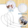 image2000 Pcs 14 Zip Ties Heavy Duty Plastic Zip Wire 49 lb Tensile Strength UV Resistant Cable Ties Self Locking Wraps for Indoor and Outdoor WhiteWhite