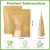 imageGeosar 300 Pcs Kraft Bags with Window 8 x 12 Inch Stand Kraft Pouches Bulk Zipper Paper Pouches Food Storage Reusable Heat Sealable Bags for Packaging Home Business4 x 6 Inch