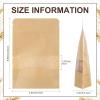 imageGeosar 300 Pcs Kraft Bags with Window 8 x 12 Inch Stand Kraft Pouches Bulk Zipper Paper Pouches Food Storage Reusable Heat Sealable Bags for Packaging Home Business6 x 9 Inch