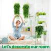 imageGeosar 72 Pcs Artificial Hanging Plants 32 Inch Hanging Boston Ferns Plastic Fake Plants for Wall Room Garden Wedding Garland Indoor Outdoor Decoration No Basket104