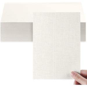 imageGeosar 50 Sheet Linen Cardstock Invitation Cardstock Heavyweight Printer Paper 92lb 250gsm Index Cards for Printer Cover Postcards Blank Flash Note Greeting BeigeBeige