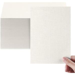 imageGeosar 50 Sheet Linen Cardstock Invitation Cardstock Heavyweight Printer Paper 92lb 250gsm Index Cards for Printer Cover Postcards Blank Flash Note Greeting BeigeCream