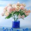 image450 Pieces Fake Ice Cubes Diamonds Ice Rocks Acrylic Stones Crystals Plastic Cubes Gems Vase Rocks Centerpiece Vase Filler Gems for Weddings Party Decoration Display Table Scatter 2 Sizes RoyalblueRoyalblu