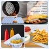 imageGeosar 100 Pcs Gingham Party Supply Disposable Paper Food Tray Bulk Disposable Food Boat with Checkered Wax Paper Sheet Checkered Wrapping supply for Carnival Picnic Birthday Party RedLight Blue