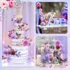 imageGeosar 120 Pcs Small Flowers for Crafts Mini Faux Flowers Artificial Silk Fabric Floral Arrangement Decorations for DIY Wreath Bouquets Wedding Bridal Baby Shower Home DecorPurpleCoquette StylePurple