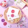 imageGeosar 120 Pcs Small Flowers for Crafts Mini Faux Flowers Artificial Silk Fabric Floral Arrangement Decorations for DIY Wreath Bouquets Wedding Bridal Baby Shower Home DecorPurpleCoquette StyleMulti Color