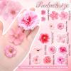 imageGeosar 120 Pcs Small Flowers for Crafts Mini Faux Flowers Artificial Silk Fabric Floral Arrangement Decorations for DIY Wreath Bouquets Wedding Bridal Baby Shower Home DecorPurpleCoquette StylePink