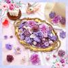 imageGeosar 120 Pcs Small Flowers for Crafts Mini Faux Flowers Artificial Silk Fabric Floral Arrangement Decorations for DIY Wreath Bouquets Wedding Bridal Baby Shower Home DecorPurpleCoquette StylePurple