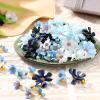 imageGeosar 120 Pcs Small Flowers for Crafts Mini Faux Flowers Artificial Silk Fabric Floral Arrangement Decorations for DIY Wreath Bouquets Wedding Bridal Baby Shower Home DecorPurpleCoquette StyleBlue
