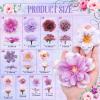 imageGeosar 120 Pcs Small Flowers for Crafts Mini Faux Flowers Artificial Silk Fabric Floral Arrangement Decorations for DIY Wreath Bouquets Wedding Bridal Baby Shower Home DecorPurpleCoquette StylePurple