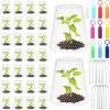 imageGeosar 20 Pcs 9 inch Chicken Wire Cloche Plant Protector Cover Metal Garden Cloche Dome for Plants Chicken Wire Protection Basket with Garden Stakes for Avoiding Rabbit Bird Small Animals Eat BlackWhite