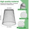 imageGeosar 20 Pcs 9 inch Chicken Wire Cloche Plant Protector Cover Metal Garden Cloche Dome for Plants Chicken Wire Protection Basket with Garden Stakes for Avoiding Rabbit Bird Small Animals Eat BlackBlack