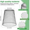 imageGeosar 20 Pcs 9 inch Chicken Wire Cloche Plant Protector Cover Metal Garden Cloche Dome for Plants Chicken Wire Protection Basket with Garden Stakes for Avoiding Rabbit Bird Small Animals Eat BlackBlack