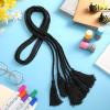 imageGeosar 48 Pcs Graduation Cords Honor Cords with Tassel for Bachelor Master Doctor Graduation Ceremonies Blue and WhiteBlack