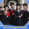imageGeosar 48 Pcs Graduation Cords Honor Cords with Tassel for Bachelor Master Doctor Graduation Ceremonies Blue and WhiteBlue
