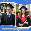 imageGeosar 48 Pcs Graduation Cords Honor Cords with Tassel for Bachelor Master Doctor Graduation Ceremonies Blue and WhiteBlue