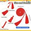 imageGeosar 48 Pcs Graduation Cords Honor Cords with Tassel for Bachelor Master Doctor Graduation Ceremonies Blue and WhiteRed