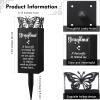 imageGeosar Cemetery Vases for Grave Metal Flower Butterfly Cemetery Vases Memorial Flower Holder with Spike Grave Marker Floral Cemetery Decorations for Grave Lawn Yard Outdoor FuneralMomGrandma