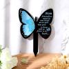 imageMom Memorial Stakes Cemetery Grave Plaque Stake Markers Memorial Butterfly Plaques for Outdoors Sympathy Garden Stake Acrylic Waterproof Garden Grave DecorationCute StyleElegant Style