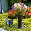 imageMom Memorial Stakes Cemetery Grave Plaque Stake Markers Memorial Butterfly Plaques for Outdoors Sympathy Garden Stake Acrylic Waterproof Garden Grave DecorationCute StyleElegant Style