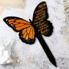 imageMom Memorial Stakes Cemetery Grave Plaque Stake Markers Memorial Butterfly Plaques for Outdoors Sympathy Garden Stake Acrylic Waterproof Garden Grave DecorationCute StyleRetro Style
