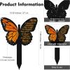imageMom Memorial Stakes Cemetery Grave Plaque Stake Markers Memorial Butterfly Plaques for Outdoors Sympathy Garden Stake Acrylic Waterproof Garden Grave DecorationCute StyleRetro Style