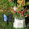 imageMom Memorial Stakes Cemetery Grave Plaque Stake Markers Memorial Butterfly Plaques for Outdoors Sympathy Garden Stake Acrylic Waterproof Garden Grave DecorationCute StyleElegant Style