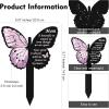 imageMom Memorial Stakes Cemetery Grave Plaque Stake Markers Memorial Butterfly Plaques for Outdoors Sympathy Garden Stake Acrylic Waterproof Garden Grave DecorationCute StyleCute Style