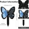 imageMom Memorial Stakes Cemetery Grave Plaque Stake Markers Memorial Butterfly Plaques for Outdoors Sympathy Garden Stake Acrylic Waterproof Garden Grave DecorationCute StyleElegant Style