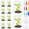 imageGeosar 20 Pcs 9 inch Chicken Wire Cloche Plant Protector Cover Metal Garden Cloche Dome for Plants Chicken Wire Protection Basket with Garden Stakes for Avoiding Rabbit Bird Small Animals Eat BlackWhite
