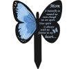 imageMom Memorial Stakes Cemetery Grave Plaque Stake Markers Memorial Butterfly Plaques for Outdoors Sympathy Garden Stake Acrylic Waterproof Garden Grave DecorationCute StyleElegant Style