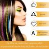 image78 Pieces Synthetic Feather Hair Mixed Color Feather Extensions Not Real Hair Extensions Colorful Long Straight for Party Teen Girl 13 Colors