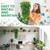 imageGeosar 110 Pcs Artificial Hanging Plants 32 Inch Hanging Boston Ferns Plastic Fake Plants for Wall Room Garden Wedding Garland Indoor Outdoor Decoration No Basket110