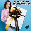 imageGeosar 20 Inch Graduate Big Car Bow Large Giant Graduation Congratulations Car Bow Ribbon for 2025 Graduation Gift Birthday Party Decoration Black Gold