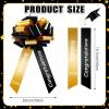 imageGeosar 20 Inch Graduate Big Car Bow Large Giant Graduation Congratulations Car Bow Ribbon for 2025 Graduation Gift Birthday Party Decoration Black Gold