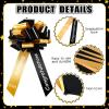 imageGeosar 20 Inch Graduate Big Car Bow Large Giant Graduation Congratulations Car Bow Ribbon for 2025 Graduation Gift Birthday Party Decoration Black Gold