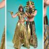 imageGeosar 5 Pcs Halloween Egyptian PharaohCleopatra Costume Accessory Headpiece Hat Cane Belt Collar Wristbands for Men Women