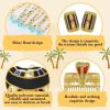 imageGeosar 5 Pcs Halloween Egyptian PharaohCleopatra Costume Accessory Headpiece Hat Cane Belt Collar Wristbands for Men Women