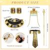 imageGeosar 5 Pcs Halloween Egyptian PharaohCleopatra Costume Accessory Headpiece Hat Cane Belt Collar Wristbands for Men Women