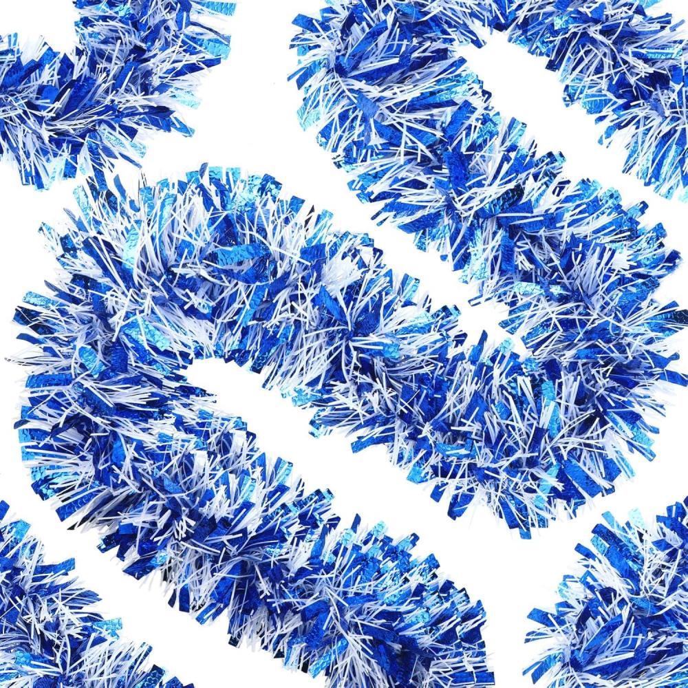 imageGeosar 262 Feet Christmas Tinsel Garland Decoration Metallic Tinsel Twist Garland Halloween Christmas Tree Artificial Hanging Ornament for Birthday Party DecorationBlueBule