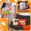 imageGeosar 20 Pcs Halloween Self Adhesive Patches Boo Cute Ghost Sew on Stickers Applique Washable for DIY Crafts T Shirt Clothing Jackets Backpacks Jeans Party Decorations Pink BooHalloween Boo