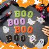 imageGeosar 20 Pcs Halloween Self Adhesive Patches Boo Cute Ghost Sew on Stickers Applique Washable for DIY Crafts T Shirt Clothing Jackets Backpacks Jeans Party Decorations Pink BooHalloween Boo