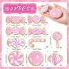imageGeosar 20 Pcs Halloween Self Adhesive Patches Boo Cute Ghost Sew on Stickers Applique Washable for DIY Crafts T Shirt Clothing Jackets Backpacks Jeans Party Decorations Pink BooPink Candy