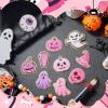 imageGeosar 20 Pcs Halloween Self Adhesive Patches Boo Cute Ghost Sew on Stickers Applique Washable for DIY Crafts T Shirt Clothing Jackets Backpacks Jeans Party Decorations Pink BooPink Halloween