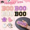 imageGeosar 20 Pcs Halloween Self Adhesive Patches Boo Cute Ghost Sew on Stickers Applique Washable for DIY Crafts T Shirt Clothing Jackets Backpacks Jeans Party Decorations Pink BooPink Boo