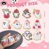imageGeosar 20 Pcs Halloween Self Adhesive Patches Boo Cute Ghost Sew on Stickers Applique Washable for DIY Crafts T Shirt Clothing Jackets Backpacks Jeans Party Decorations Pink BooPink Ghost