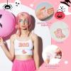 imageGeosar 20 Pcs Halloween Self Adhesive Patches Boo Cute Ghost Sew on Stickers Applique Washable for DIY Crafts T Shirt Clothing Jackets Backpacks Jeans Party Decorations Pink BooPink Boo