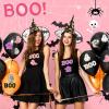 imageGeosar 20 Pcs Halloween Self Adhesive Patches Boo Cute Ghost Sew on Stickers Applique Washable for DIY Crafts T Shirt Clothing Jackets Backpacks Jeans Party Decorations Pink BooPink Boo